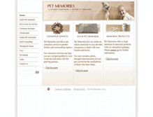 Tablet Screenshot of petmemories.com.au